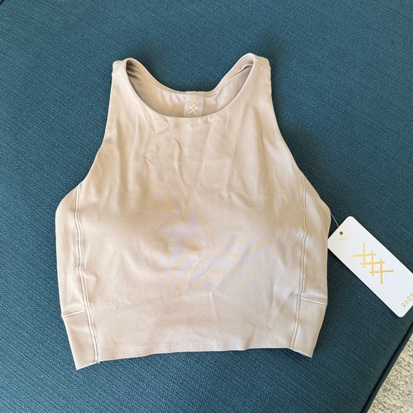 NWT Rhone Taupe Beige Revive Longline Sports Bra xs - Picture 2 of 6